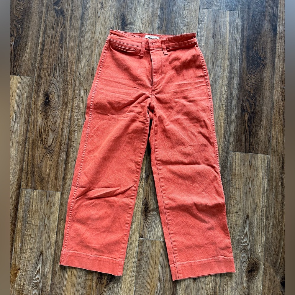 Madewell Emmett Crop Pant. Orange size 24